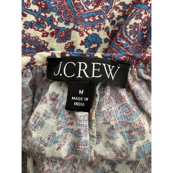 J.Crew Palermo smocked-waist mini dress in floral bouquet linen Womens Size M - Picture 6 of 7